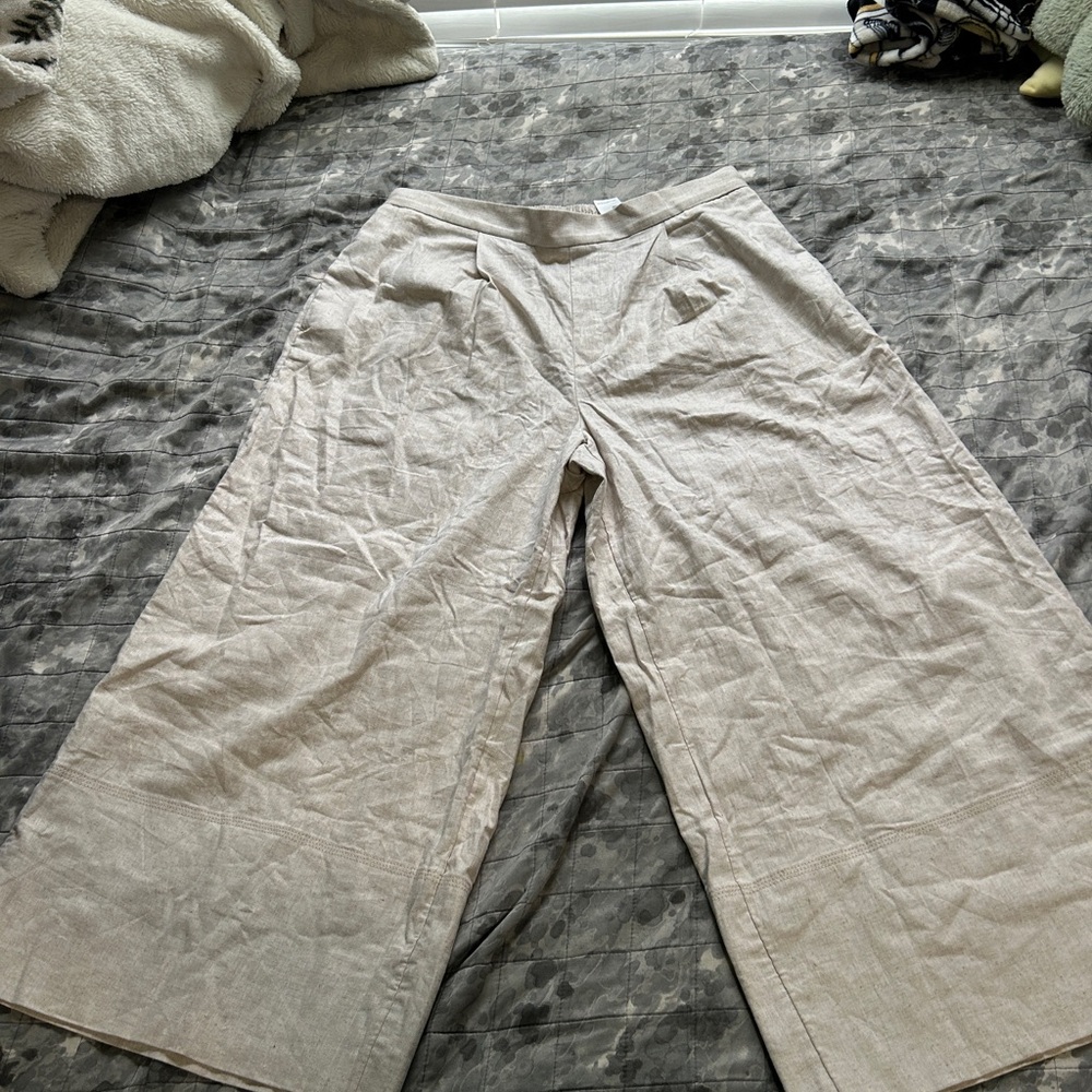 Banana Republic Wide-Leg Linen Blend Pants